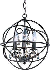 12"W Orbit 3-Light Chandelier Oil Rubbed Bronze