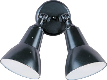 11"H 2-Light Outdoor Wall Mount Black