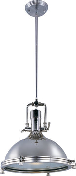 18"W Hi-Bay 1-Light Pendant Polished Nickel