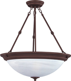 15"W Maxim 3-Light Inverted Bowl Pendant Oil Rubbed Bronze
