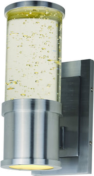 11"H Pillar LED 2-Light Outdoor Wall Mount Brushed Aluminum