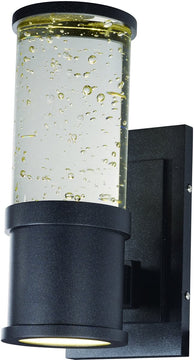 11"H Pillar LED 2-Light Outdoor Wall Mount Galaxy Black