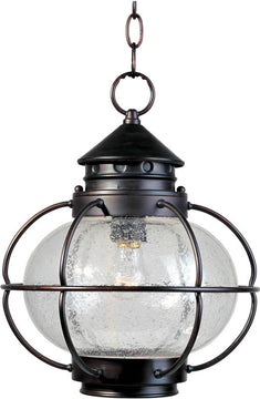 12"W Portsmouth 1-Light Outdoor Hanging Lantern Oil Rubbed Bronze