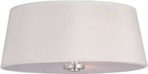 15"W Rondo 3-Light Flush Mount Polished Nickel