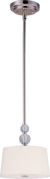 9"W Rondo 1-Light Mini Pendant Polished Nickel