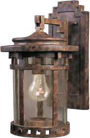 10"H Santa Barbara Die-Cast Aluminum 1-Light Outdoor Wall Mount Sienna