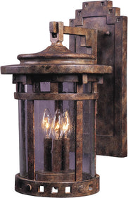 20"H Santa Barbara Vivex 3-Light Outdoor Wall Mount Sienna