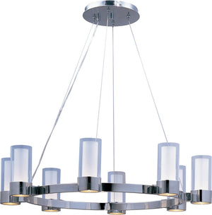 32"W Silo 8-Light Chandelier Polished Chrome