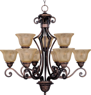 32"W Symphony 9-Light Multi-Tier Chandelier Oil Rubbed Bronze