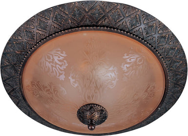19"W Symphony 2-Light Flush Mount Oil Rubbed Bronze