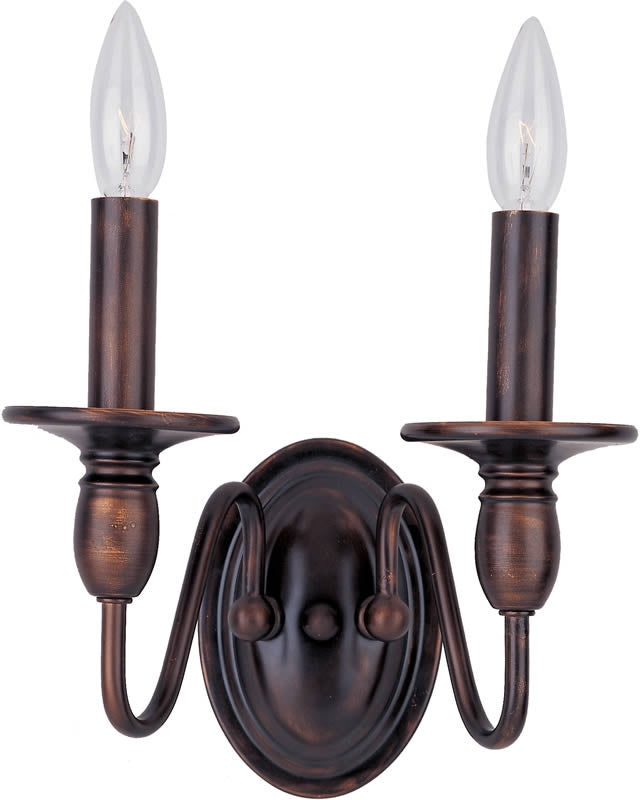 Maxim Towne 2-Light Wall Sconce Oil Rubbed Bronze 11032OI
