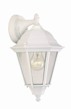 15"H Westlake Die-Cast 1-Light Outdoor Wall Lantern White