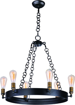 26"W Noble 6-Light Chandelier with Bulbs