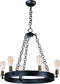 Maxim Noble 6-Light Chandelier with Bulbs 26273BKNABBUI