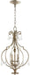 Quorum Ansley 3-light Entry Foyer Hall Chandelier Aged Silver Leaf