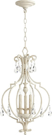 14"W Ansley 3-light Entry Foyer Hall Chandelier Persian White