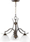 Quorum Atwood 3-light Nook Chandelier Oiled Bronze w/ Satin Opal