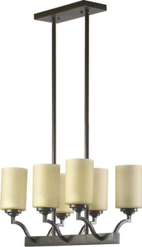 20"W Atwood 6-Light Pendant Oiled Bronze