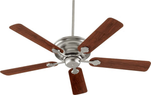 52"W Barclay Ceiling Fan Satin Nickel
