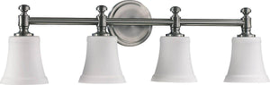 30"W 4-Light Bathroom Vanity Strip Satin Nickel