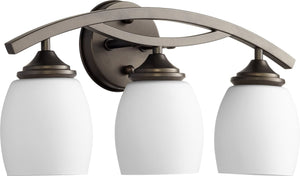 20"W 3-light Bath Vanity Light Oiled Bronze