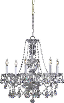 23"W Bohemian Katerina 6-Light Chandelier Chrome