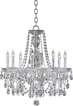23"W Bohemian Katerina 8-Light Chandelier Chrome