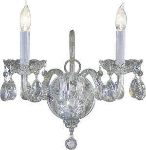 14"W Bohemian Katerina 2-Light Wall Bracket Chrome