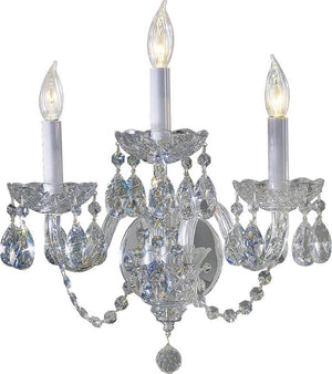 14"W Bohemian Katerina 3-Light Wall Bracket Chrome