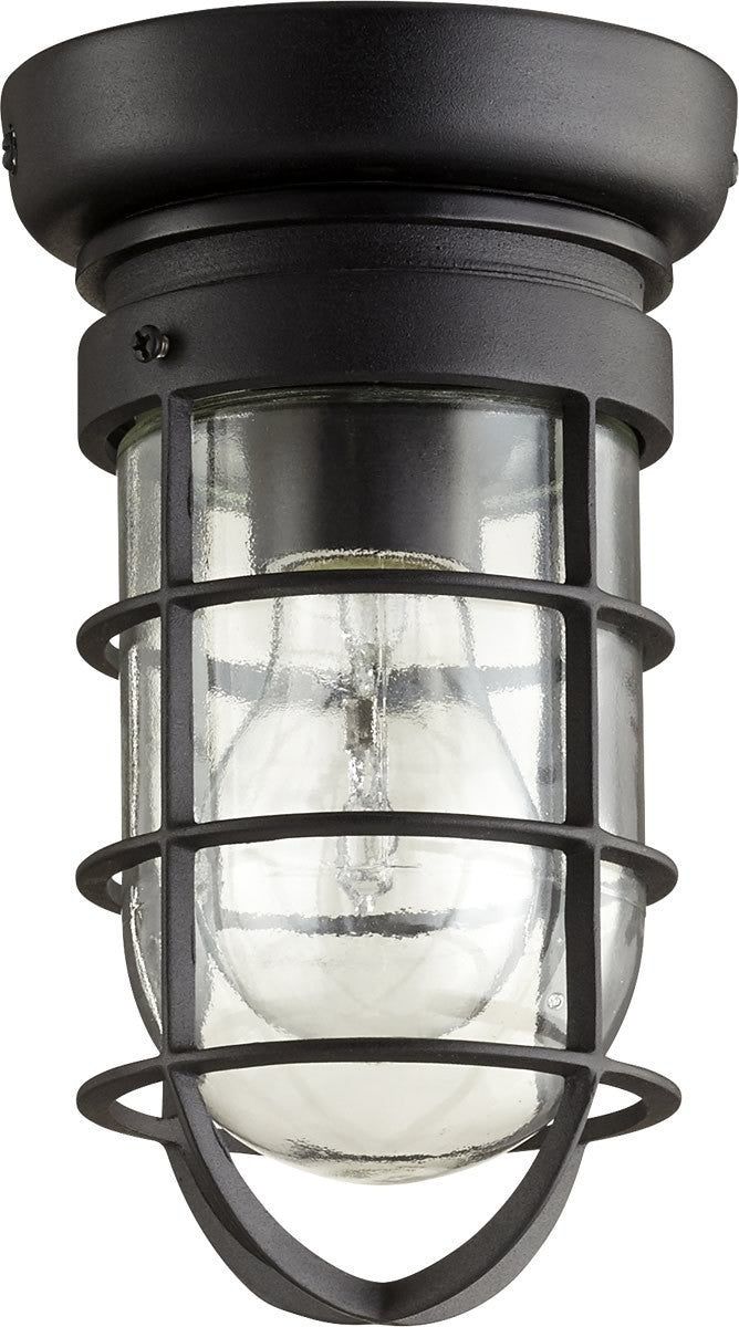 Quorum Bowery 1-light Ceiling Flush Mount Noir