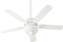 Quorum Capri VIII 2-light Energy Star LED Ceiling Fan Studio White w/ Satin Opal