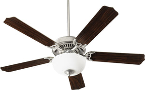 52"W Capri VIII 2-light Energy Star LED Ceiling Fan Satin Nickel w/ Satin Opal