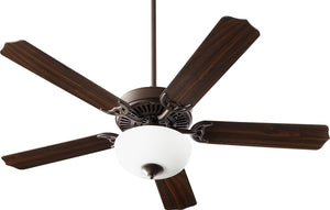 52"W Capri VIII 2-light Energy Star LED Ceiling Fan Oiled Bronze w/ Satin Opal