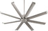 Quorum Proxima Patio 72 inch Ceiling Fan Satin Nickel 196728-65