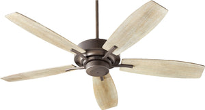 52"W Soho Ceiling Fan Oiled Bronze Wit Weathered Oak Blades