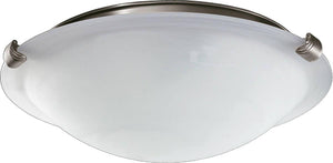 12"W 2-Light Ceiling Fan Light Kit Satin Nickel