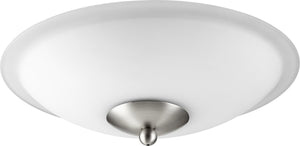 12"W 2-light Ceiling Fan Light Kit Satin Nickel w/ Satin Opal