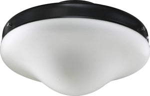 10"W 1-Light Patio Ceiling Fan Light Kit Matte Black