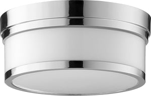 12"W Celeste 2-light Ceiling Flush Mount Polished Nickel