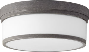 14"W Celeste 3-light Ceiling Flush Mount Zinc