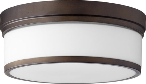 14"W Celeste 3-light Ceiling Flush Mount Oiled Bronze