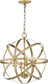 Quorum Celeste 4-light Chandelier Aged Brass