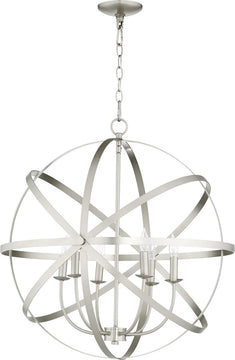 26"W Celeste 6-light Chandelier Satin Nickel