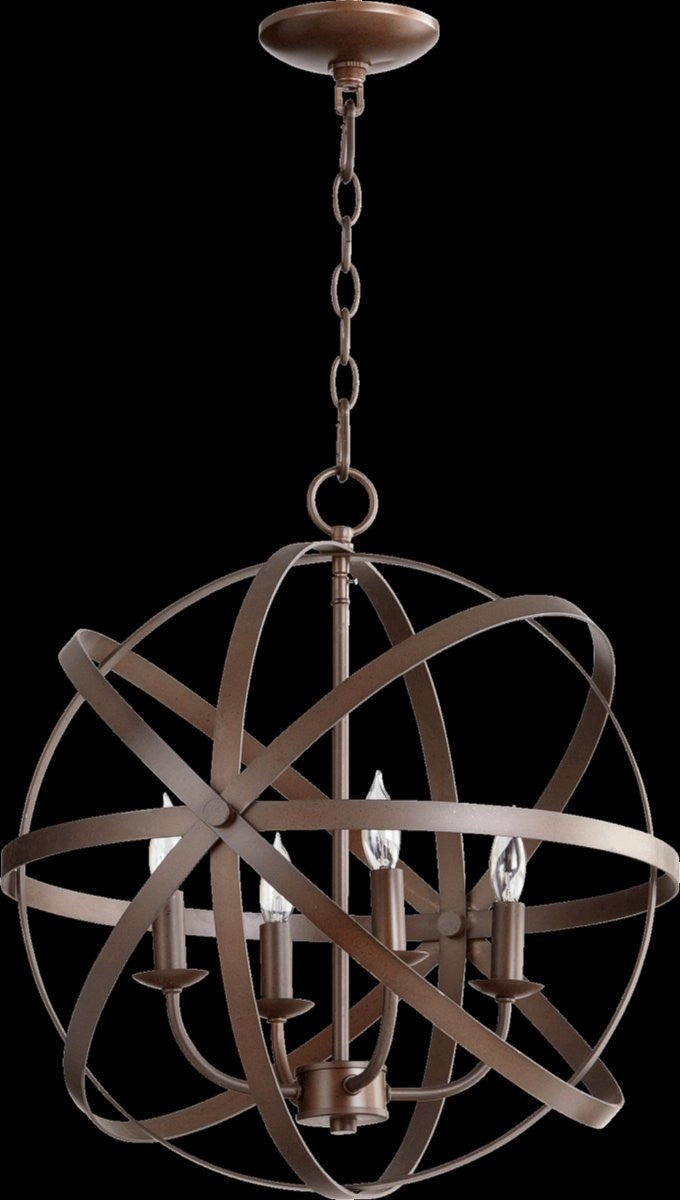 Quorum Celeste 4-Light Chandelier Oiled Bronze 6009-4-86