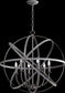 Quorum Celeste 6-Light Chandelier Zinc 6009-6-17
