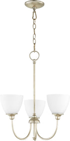 21"W Celeste 3-light Chandelier Aged Silver Leaf