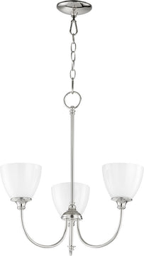 21"W Celeste 3-light Chandelier Polished Nickel