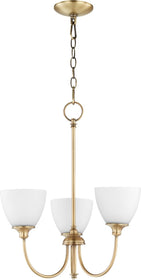 21"W Celeste 3-light Chandelier Aged Brass