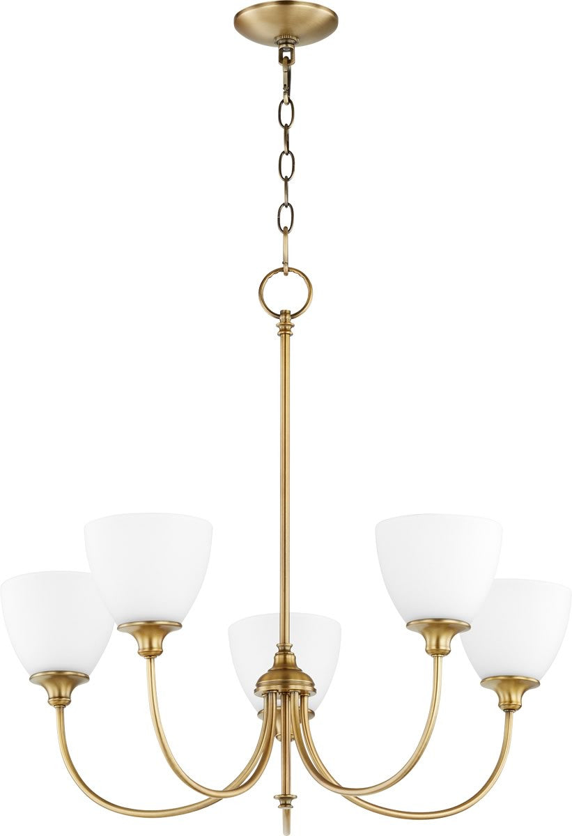 Quorum Celeste 5-light Chandelier Aged Brass