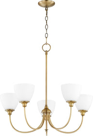 27"W Celeste 5-light Chandelier Aged Brass